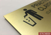 Personalized Engraved and Deep Etched Brass Signs Plaques PEBSP01